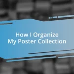 How I Organize My Poster Collection