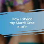 How I styled my Mardi Gras outfit