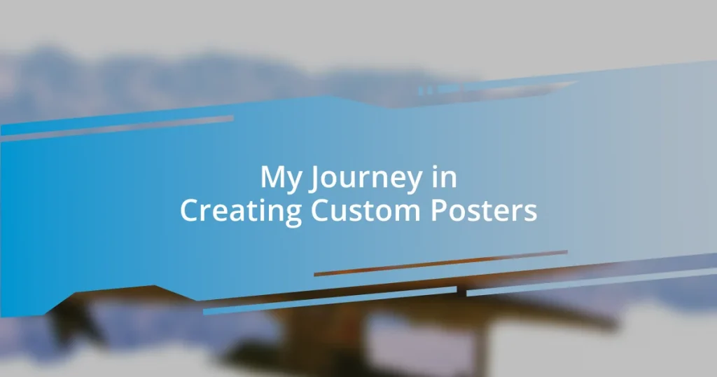 My Journey in Creating Custom Posters