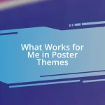 What Works for Me in Poster Themes